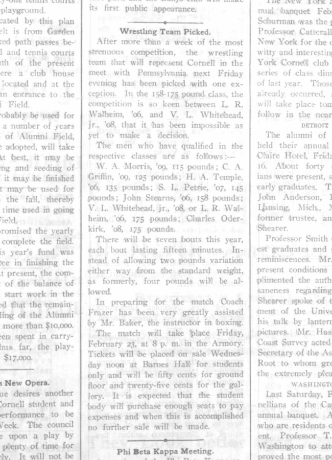 Wrestling Team Picked