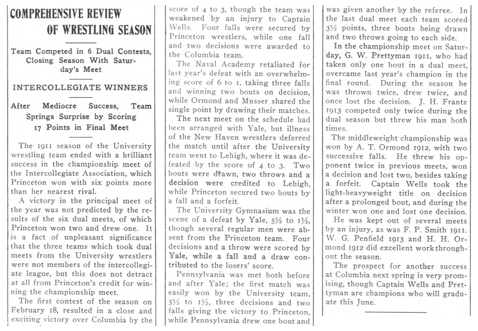 Comprehensive Review of Wrestling Season