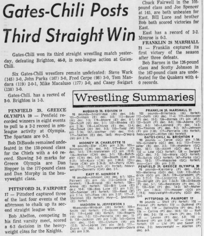 Gates-Chili Posts Third Straight Win