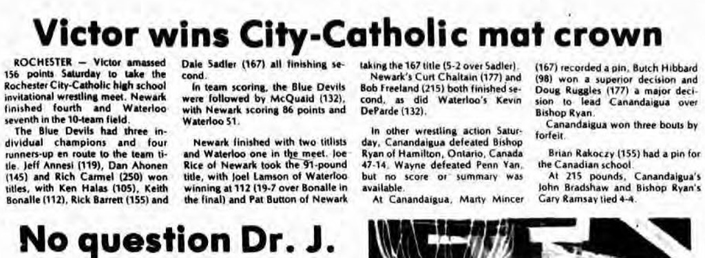 Victor wins City-Catholic mat crown