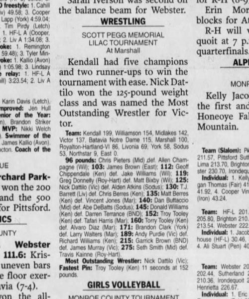 Scott Pegg Memorial Lilac Tourament