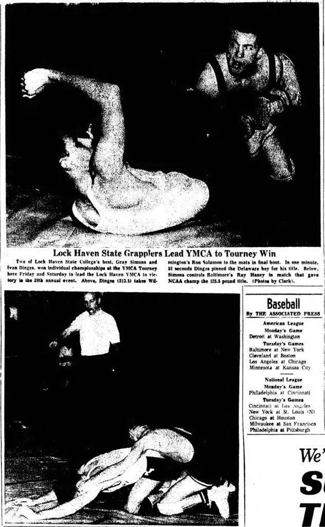 Lock Haven State Grapplers Lead YMCA to Tourney Win