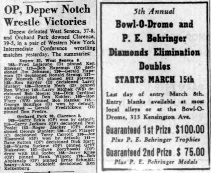 OP, Depew Notch Wrestle Victories