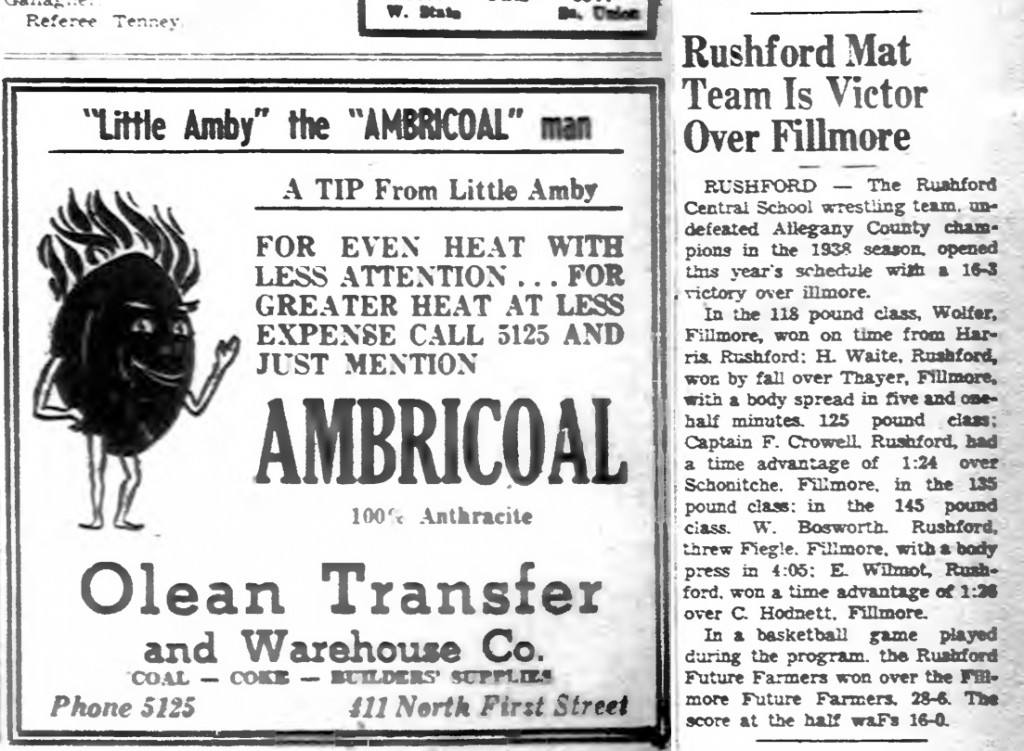 Rushford Mat Team Is Victor Over Fillmore