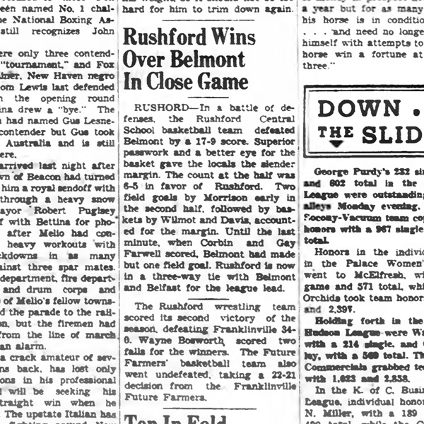 Rushford wrestling team wins