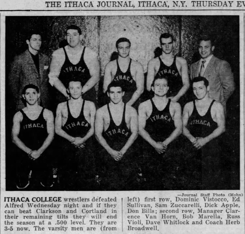 1955-1956 Ithaca College Wrestlers