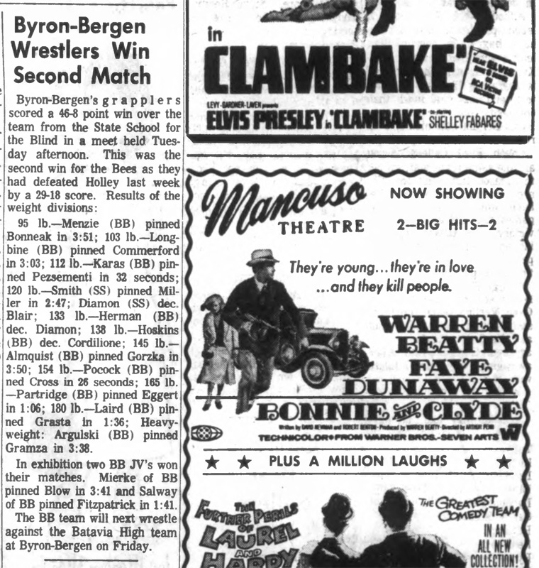 Byron-Bergen Wrestlers Win Second Match