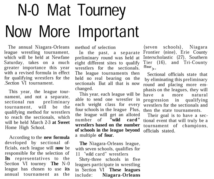 N-O Mat Tourney Now More Important