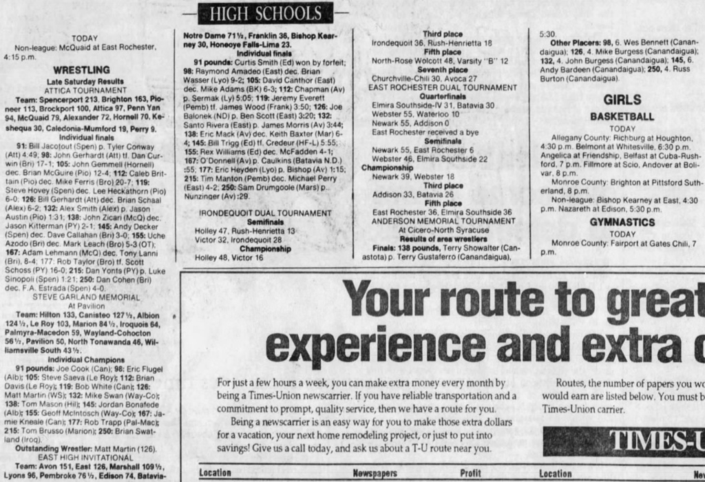 Irondequoit Dual Tournament