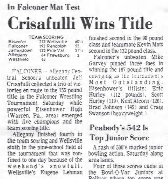 Crisafulli Wins Title