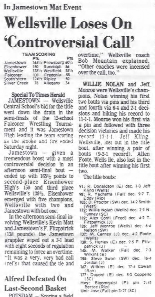 Wellsville Loses on Controversial Call