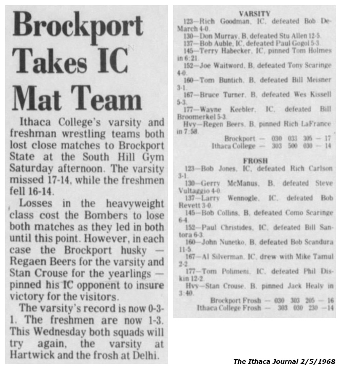Brockport Takes IC Mat Team