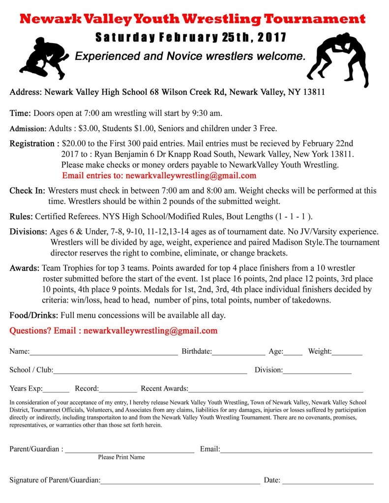 2017 Newark Valley Youth Wrestling Tournament