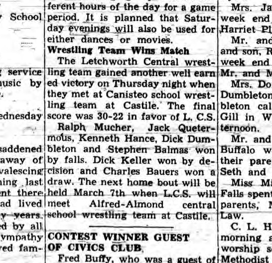 Wrestling Team Wins Match