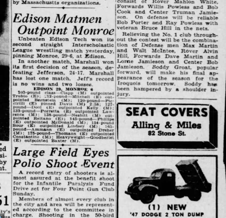 Edison Matmen Outpoint Monroe