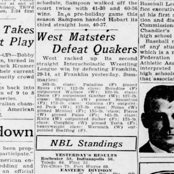 West Matsters Defeat Quakers