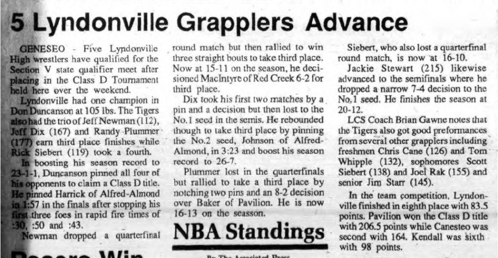 5 Lyndonville Grapplers Advance