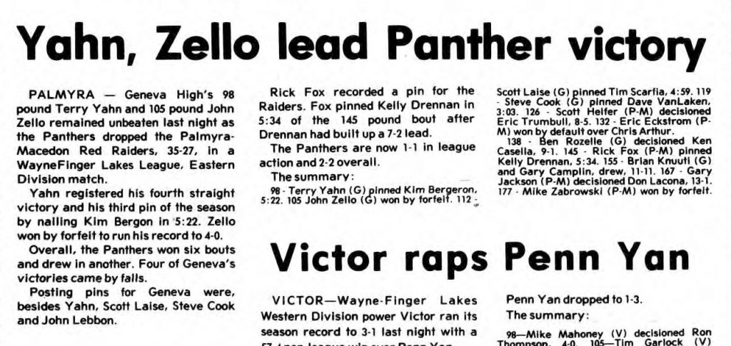 Yahn, Zello lead Panther victory