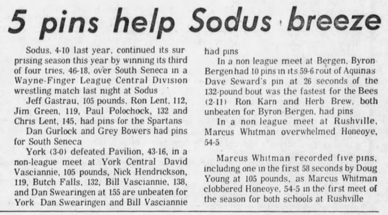 In a non-league meet at Bergen...