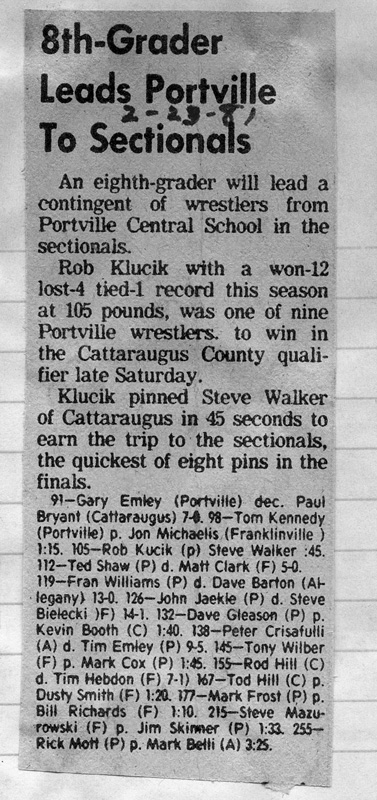 8th-Grader Leads Portville to Sectionals