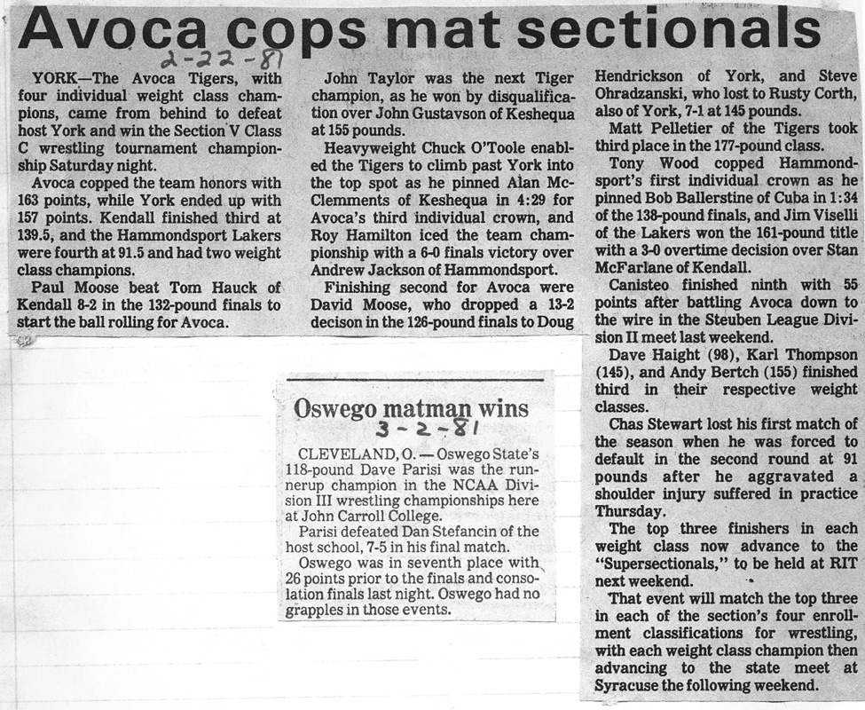 Avoca cops mat sectionals