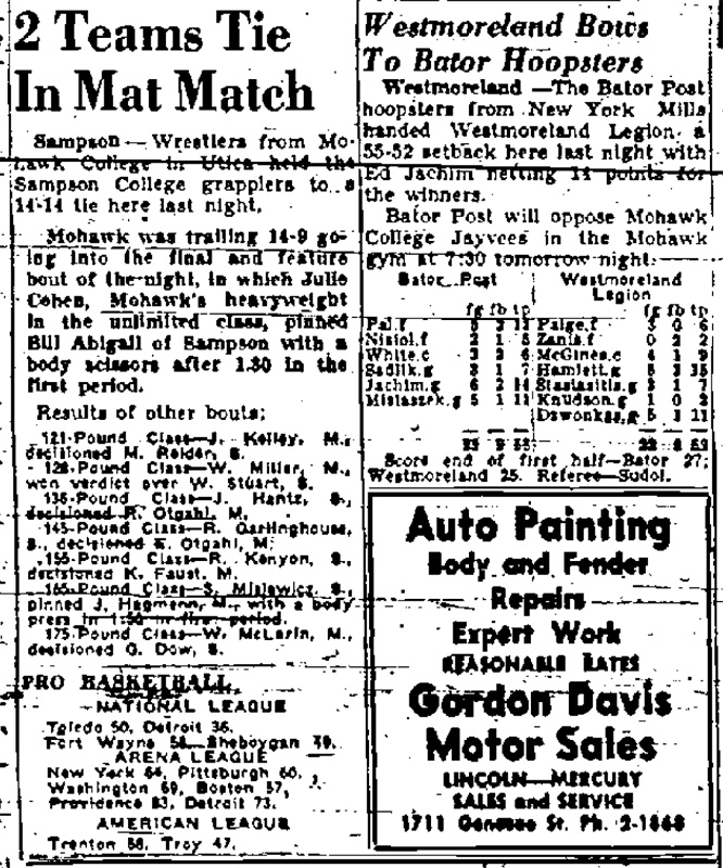 2 Teams Tie In Mat Match