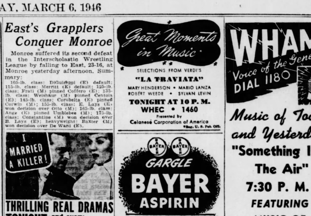 East's Grapplers Conquer Monroe