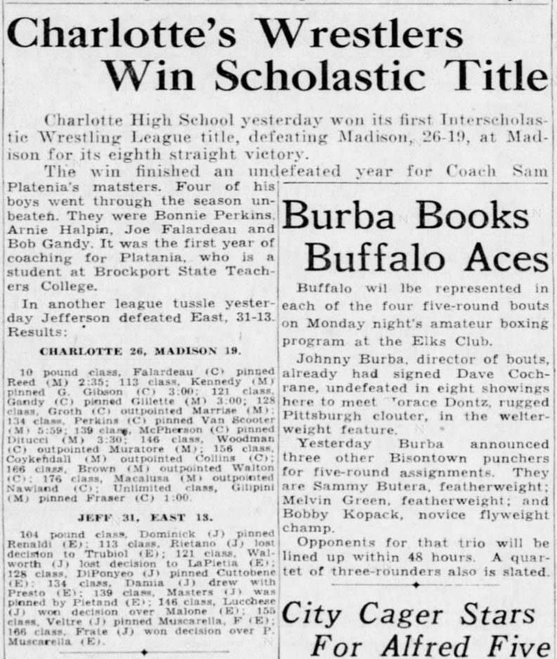 Charlotte's Wrestlers Win Scholastic Title