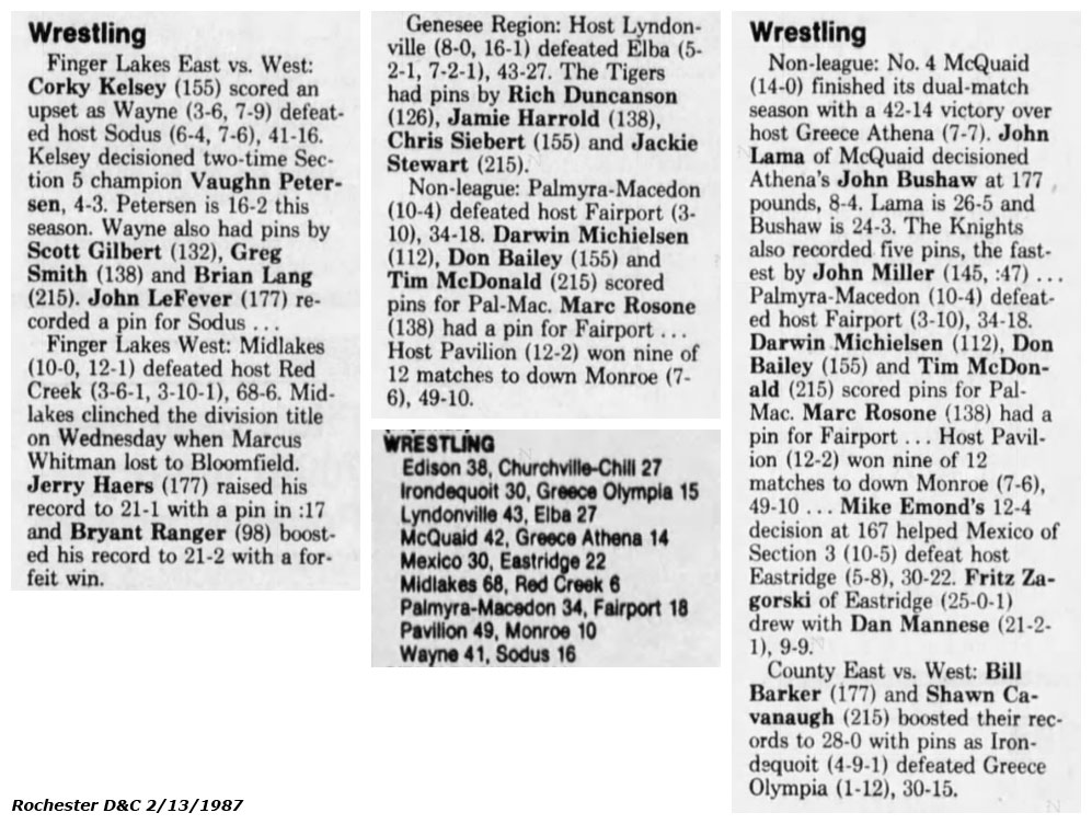 Wayne 41, Sodus 16
