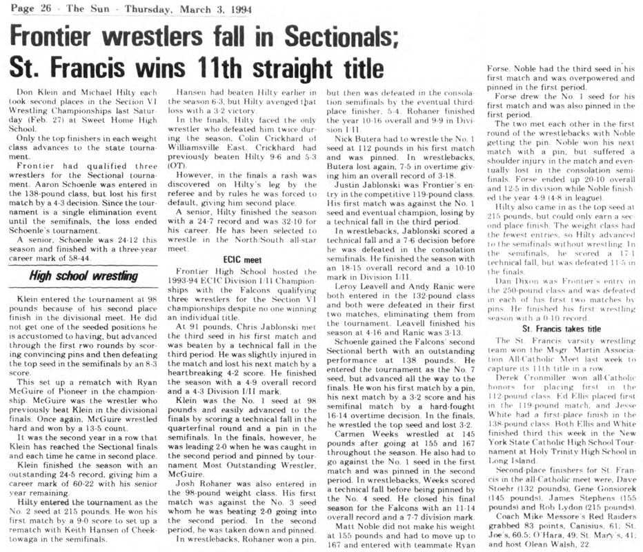 St. Francis wins 11th straight title