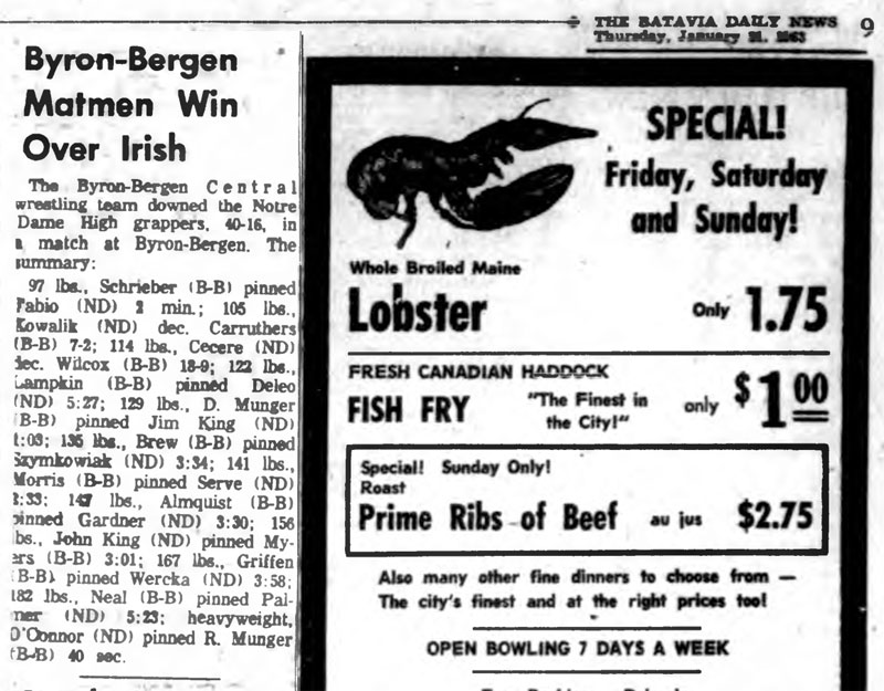 Byron-Bergen Matmen Win Over Irish