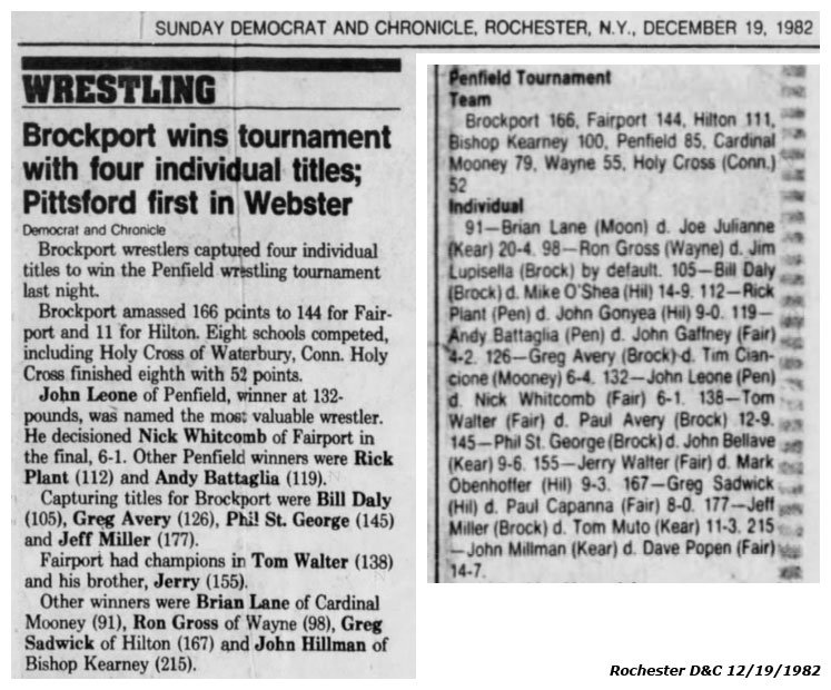 Brockport Wins Tournament With Four Individual Titles