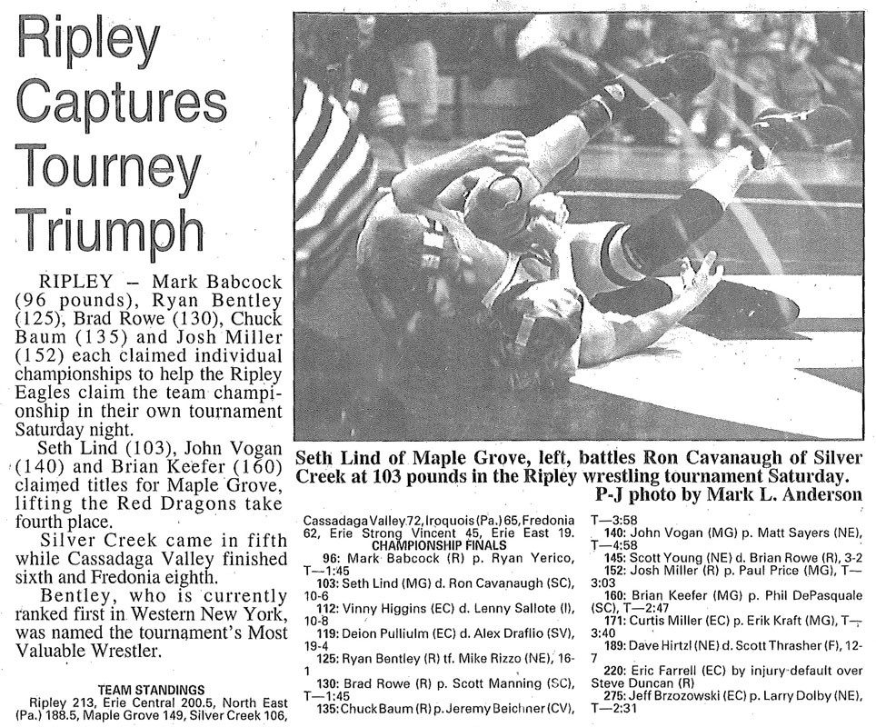 Ripley Captures Tourney Triumph