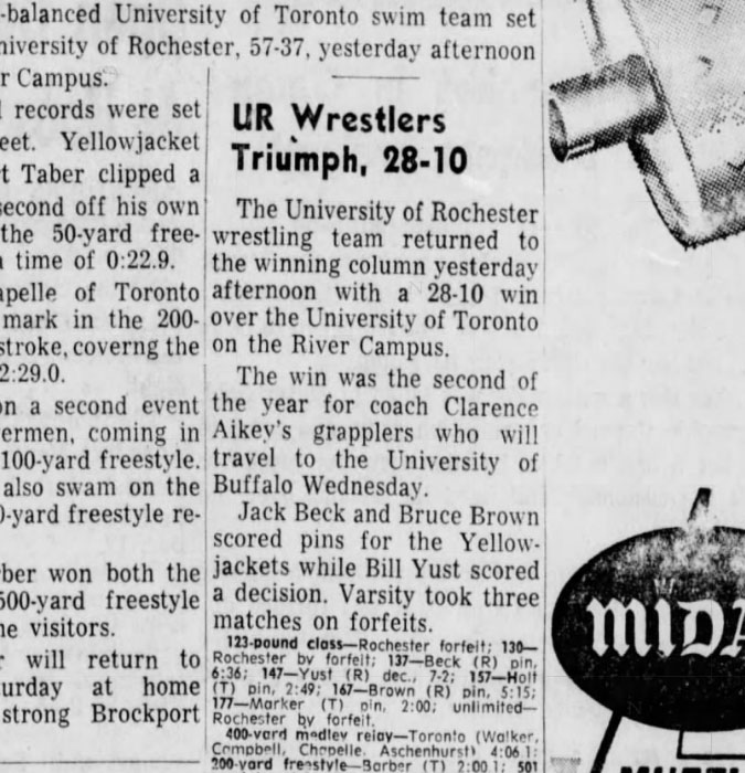 UR Wrestlers Triumph, 28-10