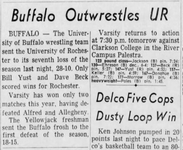 Buffalo Outwrestles UR