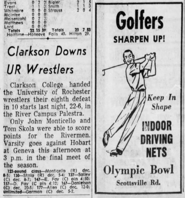 Clarkson Downs UR Wrestlers