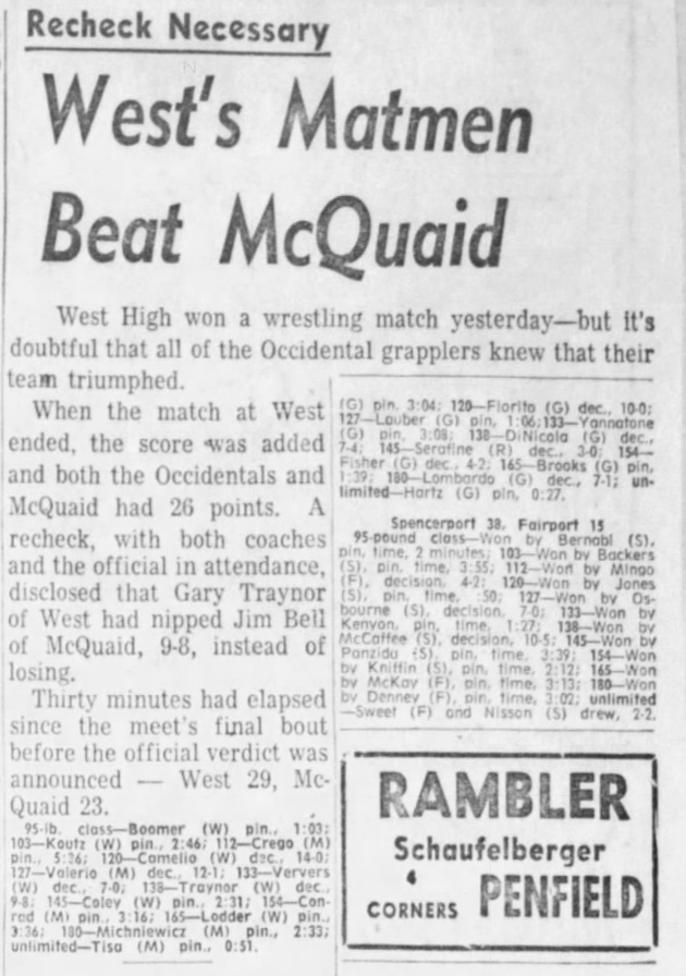 Spencerport 38, Fairport 15