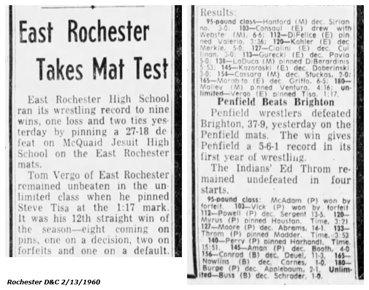 East Rochester Takes Mat Test