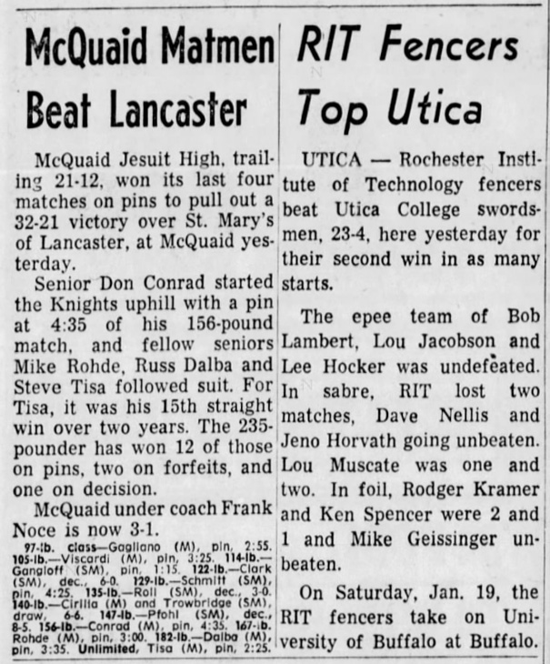 McQuaid Matmen Beat Lancaster