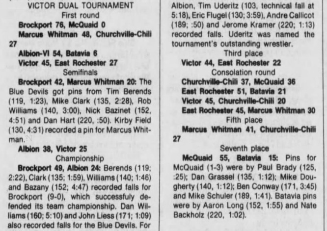 Victor Dual Tournament