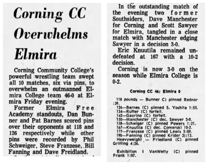 Corning CC Overwhelms Elmira