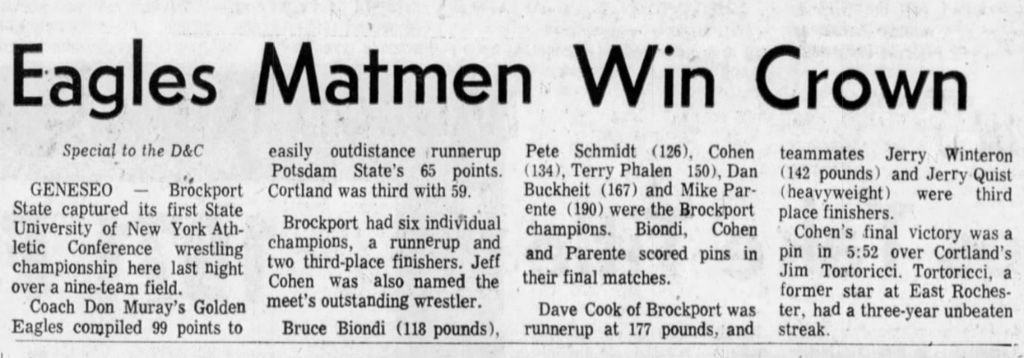 Eagles Matmen Win Crown