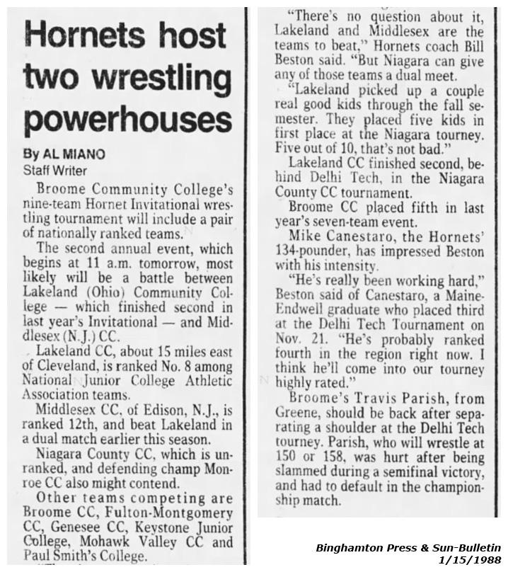 Hornets host two wrestling powerhouses