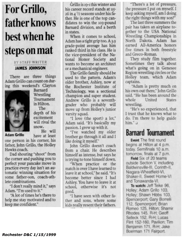 For Grillo, father knows best when he steps on mat