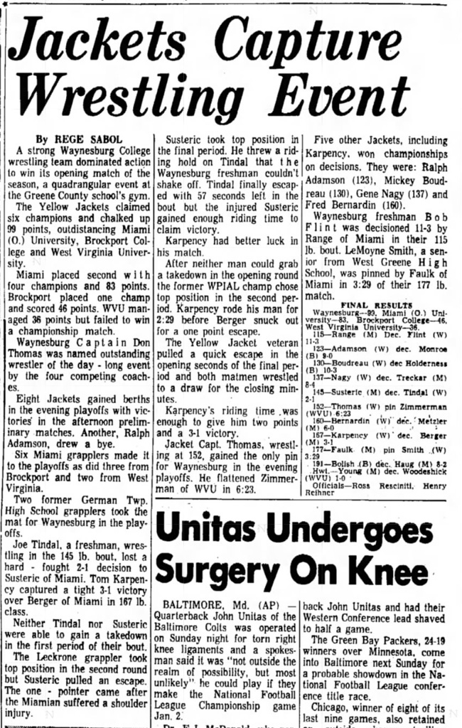 Jackets Capture Wrestling Event