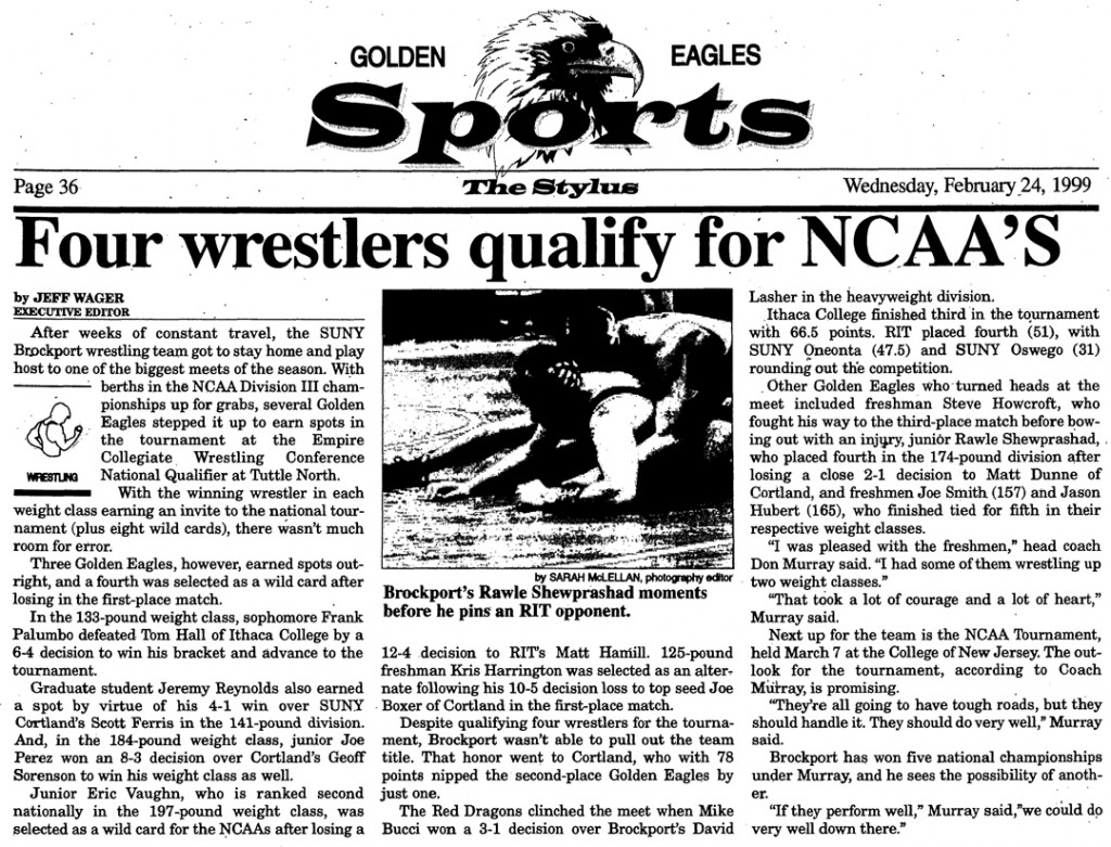 Four Brockport wrestlers qualify for NCAAs