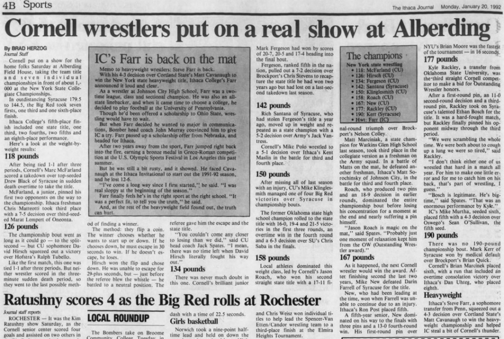 Cornell wrestlers put on a real show at Alberding