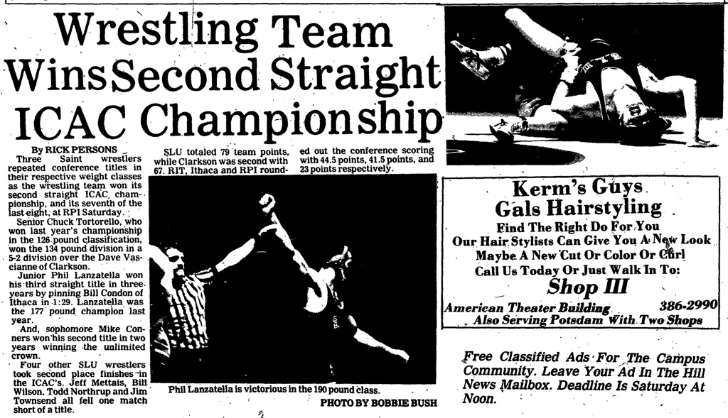 St. Lawrence Wins Second Straight ICAC Championships