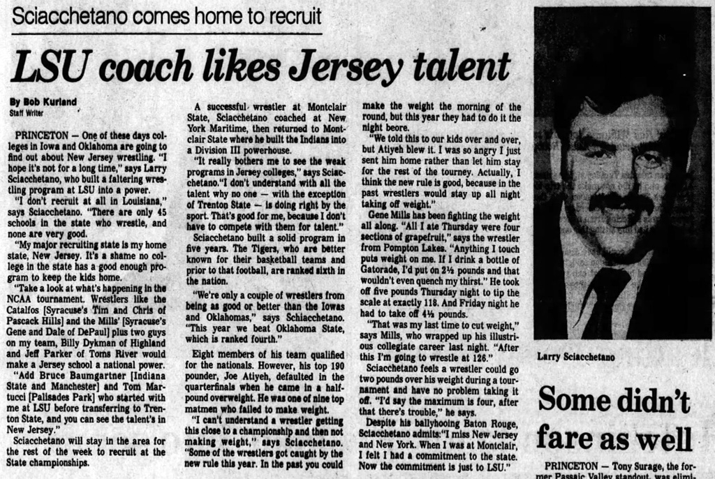 LSU Coach Likes Jersey Talent