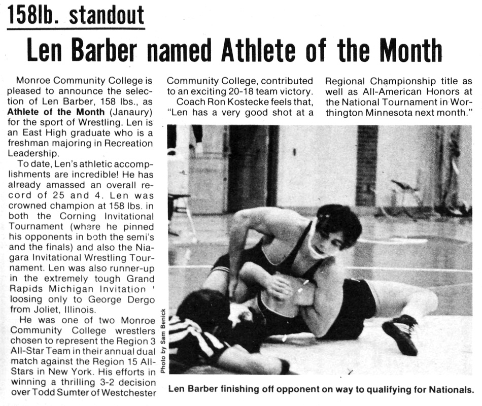 Len Barber named Athlete of the Month